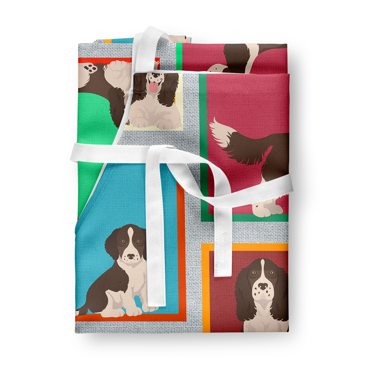 Lots of Liver English Springer Spaniel Apron 27 in x 30 in