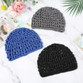 thumbnail image 6 of 3Pcs Hair Net Soft Rayon Mesh Crocheted Hairnet Sleep Cap Mesh Cover Curls Hair Net Snoods Elastic Hairnet Hair Cover Accessories for Women Men Night Sleeping Thick Long Short Curls Hair, 6 of 6