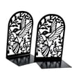thumbnail image 4 of Sujetalibros de metal, soporte para estante, adorno de escritorio, topes decorativos para libros, para el hogar, la oficina, la sala de estar y la Negro, 4 of 8