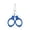 Blue, variant on 1 Pcs Folding Scissors,Portable Stainless Telescopic Cutter,Small Travel Scissors,Safety Foldable Pocket Badge Small Scissors,Small Metal Folding Scissors for Home,Diy Craft, Sewing,Travel,(Gold)