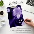 thumbnail image 2 of FMSHPON Purple Flowers Clipboard Hardboard Wood Nursing Clip Board and Pull for Standard A4 Letter 13x9 inches, 2 of 2