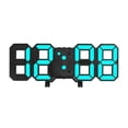 thumbnail image 4 of Digital Alarm Clock Large Display LED Wall Clock for Bedside Home Study Room Black and Blue, 4 of 9