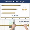 thumbnail image 2 of Shower Curtain Rod 30 to 64 Inches, Stainless Steel Adjustable Spring Tension Rods No Drill for Bathroom, Closet, Window, Room Divider, Never Rust, Non Slip, Gold, 2 of 7