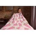 thumbnail image 5 of Pink Strawberry Flannel Blanket, All Season Soft Cozy Plush Bed Throw fit Bedroom Living Room Sofa Couch Bedding Office Cinema Farmhouse Beach Yoga Travel 50"x60" for Teens, 5 of 6