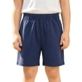 thumbnail image 3 of VBTAPA Boys Girls Cotton Athletic Shorts, Toddler Athletic Basketball Short Pants, Solid Summer Soccer Shorts, Kids School Sports Jogger Shorts Navy 8-9 Years, 3 of 7