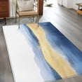 thumbnail image 2 of 2.7'x5' Area Rugs, Blue Yellow Indoor Outdoor Area Rug for Living Room Bedroom, Modern Abstract Art Waves Washable Bathroom Rugs Kitchen Floor Carpet Mats Home Decor Aesthetic, 2 of 8