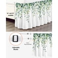 thumbnail image 3 of Spring Eucalyptus Leaves Bed Skirt King Size, Botanical Summer Wrap Around Bed Skirting with Adjustable Elastic Strap, Dust Ruffle Pleated Bedskirts 16 Inch Drop for Bedroom King Beds, 3 of 9