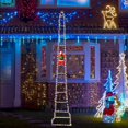 thumbnail image 2 of Luces LED de escalera navideñas con muñeco de Papá Noel y cadena de luces con control remoto para decoración navideña de interiores y exteriores para el hogar y el jardín, 2 of 4