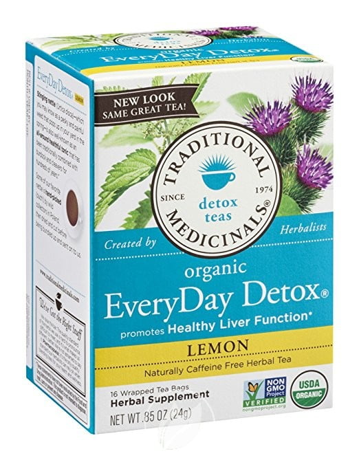 Organic EveryDay Detox Tea Lemon 16 bags by Traditional Medicinals Teas
