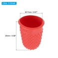 thumbnail image 2 of Protecciones de punta de dedo de goma Uxcell de silicona, cubiertas de guardia, almohadillas de dedal, agarres rojos, tamaño XS, paquete de 10, 2 of 5
