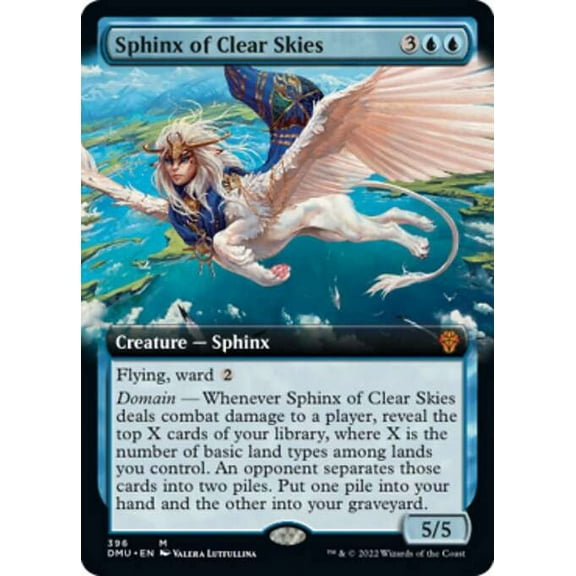 MtG Dominaria United Mythic Rare Sphinx of Clear Skies (Extended Art FOIL) #396