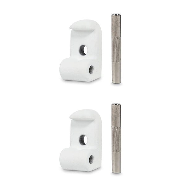 Toystoory Gancho Hebilla Plegable Estructura firme Servicio de larga duración Práctico para instalar Ganchos frontales Fácil de usar Reemplazo Blanco 2piezas