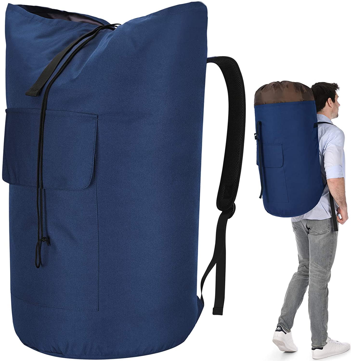 OUDXVEE Laundry Bag Backpack with Padded Strap Extra Large 115L