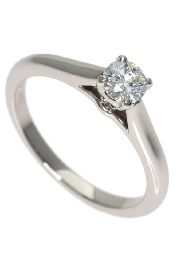 Pre-Owned Cartier Solitaire Diamond Ring #46, Platinum PT950, Women's.