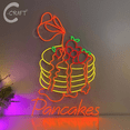 thumbnail image 3 of C-CRAFT Pancakes Neon Light Led Sign 25 inch for Pancake Coffee Store Wall Art Decor, 3 of 5