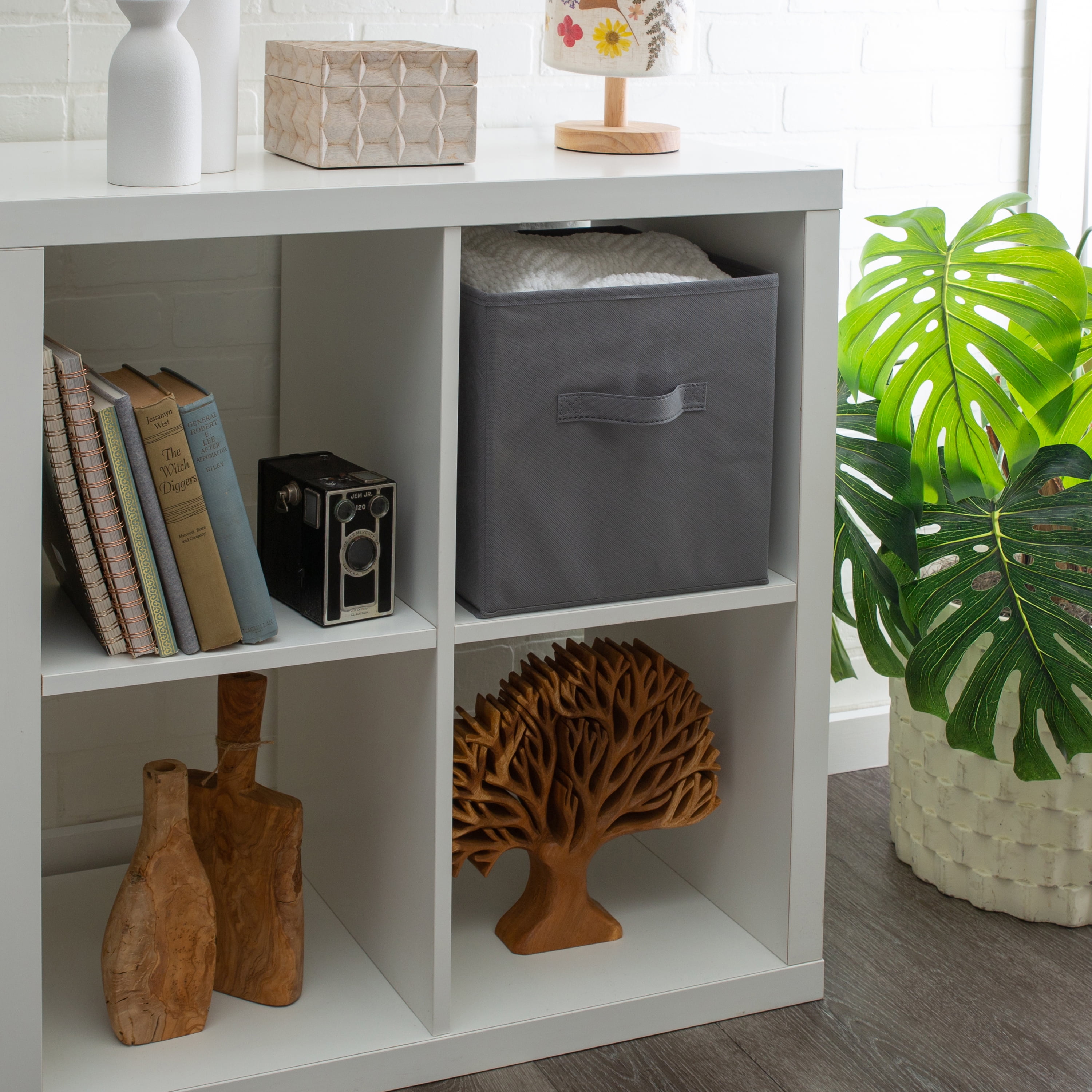 Simplify Collapsible Fabric Storage Cube in Grey