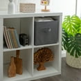 thumbnail image 4 of Simplify Collapsible Fabric Storage Cube in Grey, 4 of 6