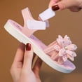 thumbnail image 5 of Girls Sandals For Toddlers Kids Summer Casual Outdoor Floral Pattern Breathable Lightweight Footwear Flats Dress Sandals Shoes Pink US SIZE ：2.5, 5 of 8