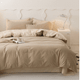 thumbnail image 2 of Nvzi Bed Sheets Set, Bedding Sheets Pillowcases Kit, Twin Bed Set, Hotel Bedding, Home Decor(Brown Light Yellow), 2 of 4