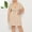 Khaki, variant on V-Neck Women Dresses Plus Plus Size Knee-Length Khaki Short Sleeve Solid Bodycon Dresses Ladies Dresses XL