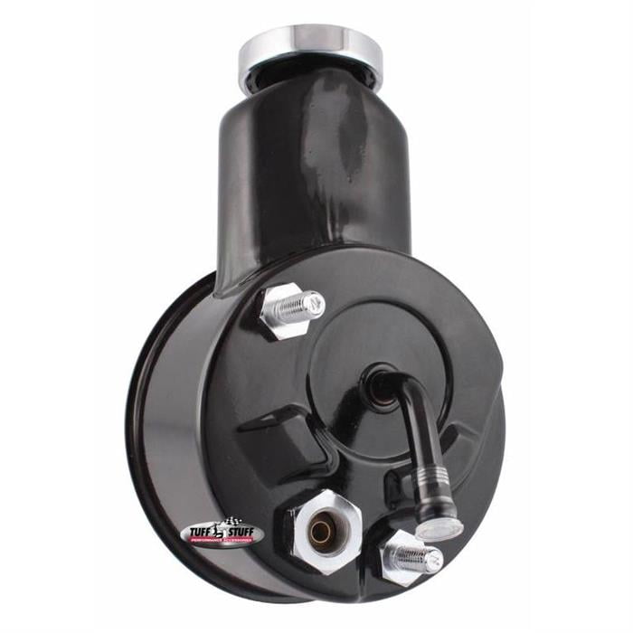 Tuff-Stuff TFS6196B Black Saginaw Style Power Steering Pump for V8 Chevy Corvette 1966-1974
