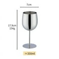 thumbnail image 2 of Fakrich Stainless Steel Wine Glasses, Metal Wine Glass, Unique Wine Goblets for Outdoor, Travel, Camping and Pool, Ideal Gift for Wine Lovers (Silver), 2 of 8