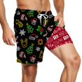 thumbnail image 3 of Mens Swim Trunks Bathing Suit Inseam Compression Liner Beach Swim Shorts Swimwear Quick Dry Pocket,Color:E,5XL, 3 of 5
