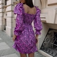 thumbnail image 4 of Qiopertar Mode Robe à Manches Longues Florale de Printemps/été pour Femmes en Solde à Moins de 5$ en Solde, 4 of 7