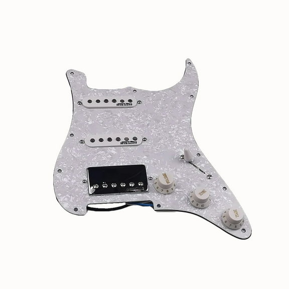 SSH Prewired Guitar Strat Pickguard Set Wilkinson Ainico 5 Humbucker Pickups Coil Splitting Switch Multi Switch Harnesses ,For Fender ST Electric Guitar Part Replacement