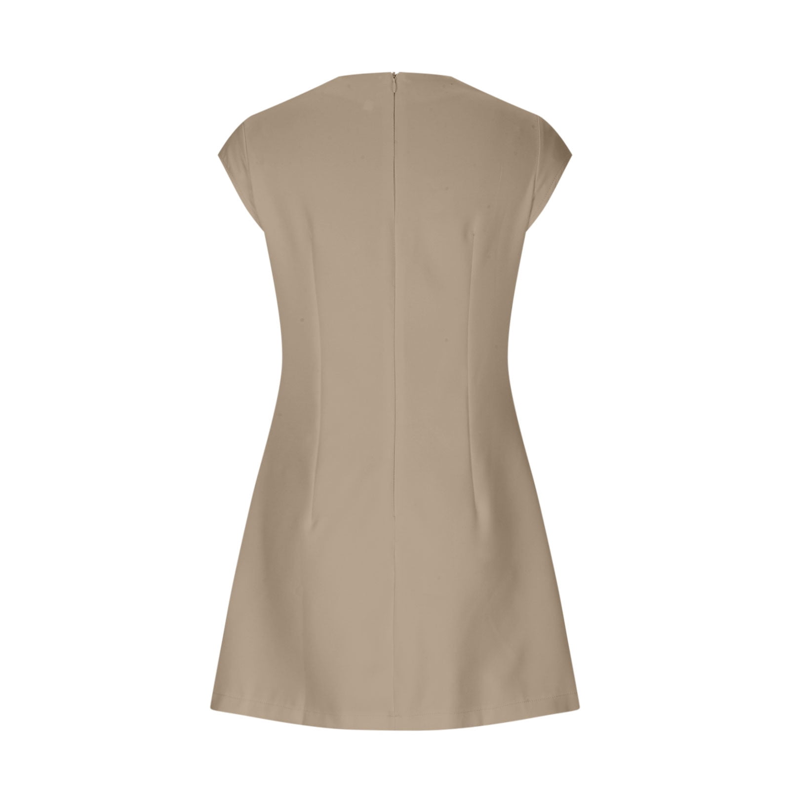 Hvot&aat Women's Wear to Work Dress Elegant Summer Cap Sleeve A Line Mini Dress for Office Lady Casual