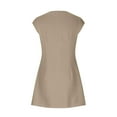 thumbnail image 6 of Lmnyox Cap Sleeve Mini Dress for Women Mock Neck Short Dress Summer Casual Bodycon Work Dress, 6 of 7