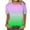Summer Tops Purple, variant on Womens Summer Tops, Short Sleeve Shirts for Women Fashion Loose Fit Ombre Tie Dye Crewneck Tees T-Shirts