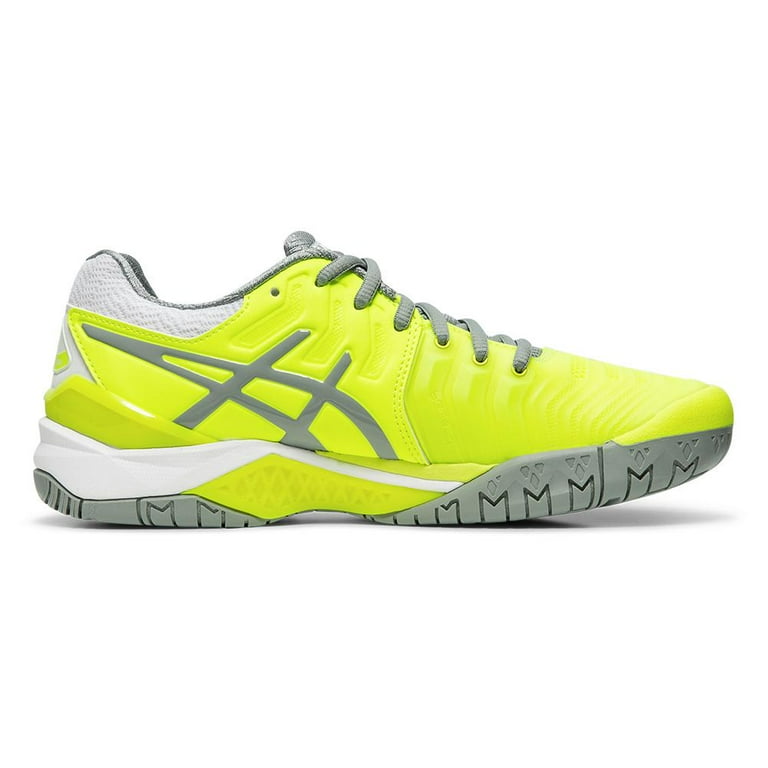 Asics gel resolution 7 clay yellow/grey women's clearance shoes