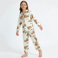thumbnail image 5 of RUTAYY Children Girls Outfits Cartoon Animal Print Long Sleeve Tops and Pants Soft Home Wear Loungewear Comfortable Breathable Relaxed Holiday Clothing Sets, 5 of 9