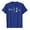 Blue, variant on Casual Short Sleeve Round Neck T Shirt With Letter Print for Everyday Wear Womens Casual Work Tops Tech Short Mod Bod Tops Apparel Short T Shirts Women Shirt Light Stretch T