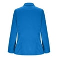 thumbnail image 5 of Ayolanni Open Front Blazer for Women Blue Work Casual Fitted Collared Pockets Light Clothes Coats for Women L, 5 of 9