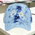 thumbnail image 2 of MEICHEN Women's Sky Blue Stylish and Fresh Daisy Print Sun Hat Breathable Baseball Cap Boho Style Snapback Hat for Spring Summer, 2 of 7