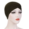 thumbnail image 1 of Femmes Solide Chapeau Indien Musulman Ruffle Cancer Chimio Bonnet Turban Wrap Écharpe, 1 of 2