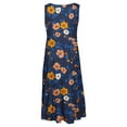 thumbnail image 5 of Viikei Women's Casual Summer Tank Dress Sleeveless,Women's Fashion Holiday Summer Solid Color Sleeveless Party Beach Dress Blue XXL, 5 of 6