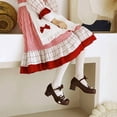 thumbnail image 6 of SACFOF Womens Sweet Cute Kawaii Platform Cosplay Shoes Chunky Mid Heels Mary Janes with Bow Buckles Strappy Pumps, 6 of 6