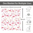 thumbnail image 5 of Flamingo Blanket 50"x60" Pink Flamingo Gifts for Women Cute Flamingo and Tropical Throw Blanlet Lightweight Blanket for Home Living Room Bed Sofa, 5 of 6