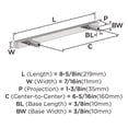 thumbnail image 4 of Amerock Bar Pulls Square 6-5/16 inch (160mm) Center-to-Center Polished Chrome Cabinet Pull - 10 Pack, 4 of 5