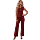 thumbnail image 1 of Conjunto 2 Piezas para Mujer, Blusa Escote Halter y Pantalón Recto a Rayas, Look Casual Chic Cómodo para Salidas y Eventos, 1 of 5