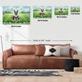 thumbnail image 5 of Happy Easter Hello Spring Boston Terrier Playing Football Horizontal Matte Canvas Poster Gentleman Dog Lover Gifts Wall Art Home Decor - 13003, 5 of 5