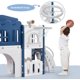 thumbnail image 2 of Durable 8-in-1 para niños pequeños playground activity set con slide climber y basketball hoop-indoor/outdoor play equipment para ages 1 to 3 (blanca y blue), 2 of 7