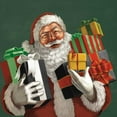 thumbnail image 2 of Penner, Janelle 20x20 Black Ornate Wood Framed with Double Matting Museum Art Print Titled - Holiday Santa IV Dark Green, 2 of 4