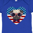thumbnail image 4 of Inktastic Pug Dog Patriotic US Flag Heart Boys or Girls Baby Bodysuit, 4 of 5