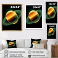 thumbnail image 4 of Designart "Saturn Planets in Yellow and Green" Astronomy & Space Canvas Wall Art - Global Green Planets Entryway Wall Art Print, 4 of 6