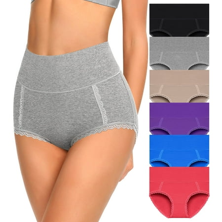 

Plus Size Underwear For Women Cotton High Waisted Postpartum Stretch Panties Soft Breathable Briefs for Ladies (Multipack X-Large)