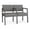 Castillo Metal, variant on Lesro Lenox Steel Polyurethane 2-Seat Waiting Room Guest Reception Chair in Charcoal/Black